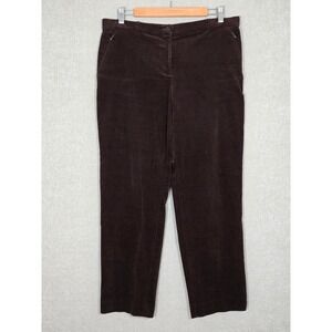 Laura Petites Women's Stretch Corduroy Straight Leg Brown 10